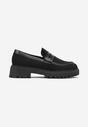 Mocasini Negri Clasici Slip-On Talpă Groasă Zimțată Klimme
