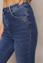 Niebieskie Jeansy o Fasonie Skinny Ajonis