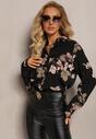 Czarna Koszula w Kwiaty Trasese
