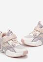 Różowe Buty Sportowe Sneakersy na Tłoczonej Piankowej Podeszwie Rielana