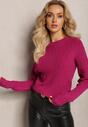 Pulover Violet cu Imprimeuri Stil Clasic Sigune