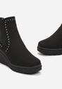 Botine negre cu platformă gleznă cu ținte Adevva