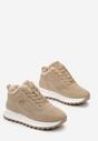 Sneakers-uri căptușite maro închis pe platformă Appopis