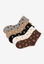 Șosete Colorate 5-pack Clasice cu Model Ornamental din Bumbac Elastic Tabali
