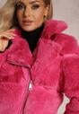 Jachetă Fucsia cu Blană Shetty