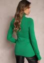 Pulover Verde Tricot Guler Înalt Asajma