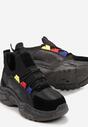 Czarne Sneakersy z Grubą Podeszwą z Kolorowym Sznurowaniem Soloi