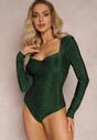 Body Metalic Verde cu Drapat Estelas