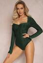 Body Metalic Verde cu Drapat Estelas