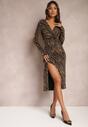 Rochie Aurie Strălucitoare Petrecută Midi Zaola