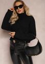 Pulover Negru Tricotat Impletit Ofista