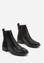 Botine Negre cu Toc Jos și Pietre Strass Delicate la Talpă Hosere