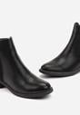 Botine Negre cu Toc Jos și Pietre Strass Delicate la Talpă Hosere