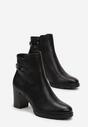 Botine negre cu toc Aranthea