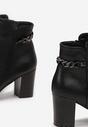 Botine negre cu toc Aranthea