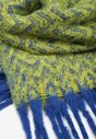 Eșarfă Verde Deschis cu Împletitură Decorativă și Franjuri Carllame