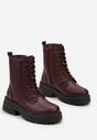 Botine bordo workery pe talpa groasa Fashia