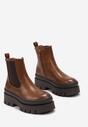 Botine maro pe talpă groasă cu protectie Gabufa