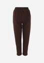 Pantaloni căptușiți maro cu elastic în talie Prokana