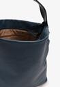 Granatowa Duża Torebka Shopper z Imitacji Skóry Chiesida