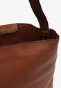 Brązowa Duża Torebka Shopper z Rączką Bersena