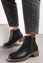 Botine Negre cu Fermoar Decorativ Mikacina