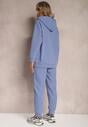 Niebieski 2-częściowy Komplet Dresowy z Bluzą i Spodniami Gravina