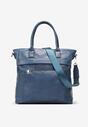 Geantă Mare Albastră Shopper cu Curea Textilă Erythra