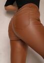 Pantaloni Skinny Maro din Piele Ecologica Zejomi