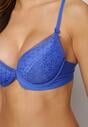 Sutien push-up bleumarin cu pandant delicat Ecrulia