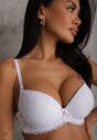 Sutien Push Up Alb din Dantelă Bliffa