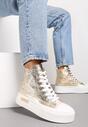 Sneakers Aurii cu Platforma Olien