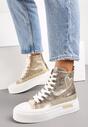 Sneakers Aurii cu Platforma Olien