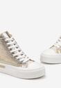 Sneakers Aurii cu Platforma Olien