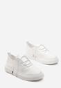 Białe Ażurowe Sneakersy z Platformą i Sznurowaniem Utove