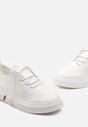 Białe Ażurowe Sneakersy z Platformą i Sznurowaniem Utove