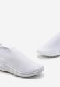 Białe Buty Sportowe przed Kostkę z Elastyczną Cholewką Knita