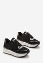 Sneakers Negri cu Sclipici pe Talpă Groasă Ornamentală Rilveia