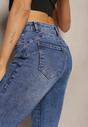 Niebieskie Elastyczne Jeansy Skinny z Efektem Push Up Aelona