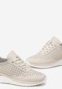 Sneakersi bej din piele naturală cu inserții decorative Molma de la Renee.com.ro