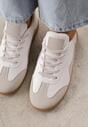 Sneakers Albi-Gri cu Cusături Decorative înainte de Glezne Redala