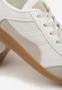 Sneakers Albi-Gri cu Cusături Decorative înainte de Glezne Redala