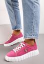 Sneakersi Fucsia cu Șiret din Piele Breana