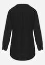 Czarna Bluzka z Guzikami z Tkaniny Plumeti Jorale