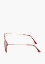 Czerwone Okulary Przeciwsłoneczne z Kwadratowymi Oprawkami Cirra