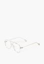 Białe Okulary Zerówki z Półprzeźroczystego Tworzywa Mingera