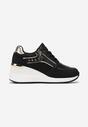 Sneakers Negri cu Inserții Metalice Decorative pe Platformă Teriava
