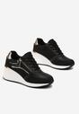 Sneakers Negri cu Inserții Metalice Decorative pe Platformă Teriava