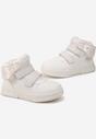 Białe Płaskie Botki Sneakersy z Misiem Devanda