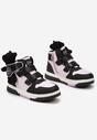 Czarno-Fioletowe Płaskie Botki Sneakersy z Misiem Devanda